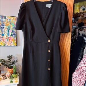 SHELBY & PALMER Black Button-Down Dress
